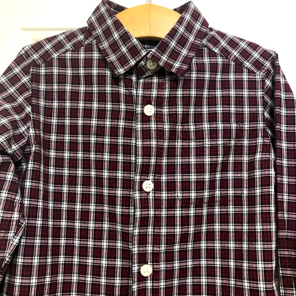 The Children Place Kids Plaid Long Button Down Shirt